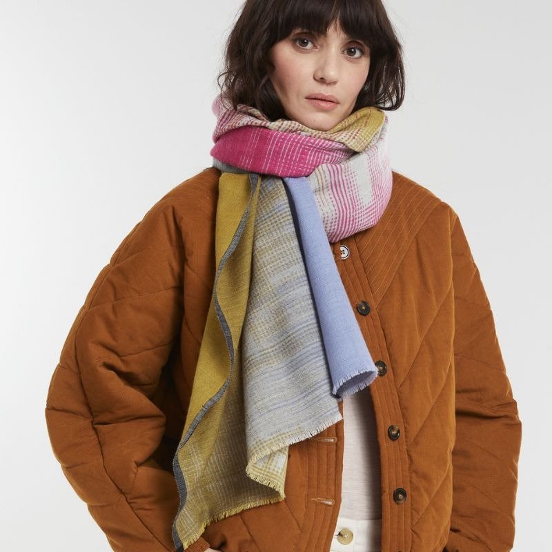 Mapoésie Foulard Osmose Ocre et Rose