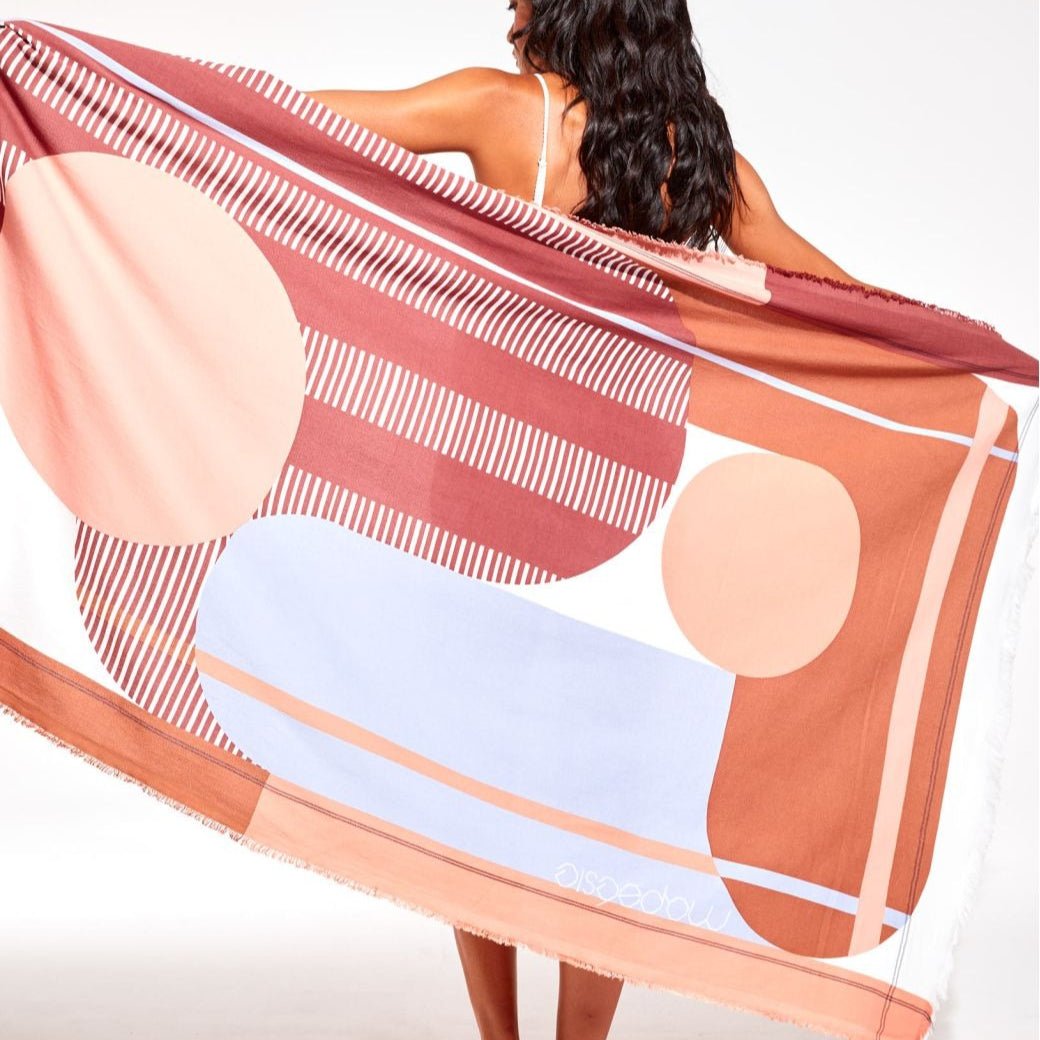 Mapoésie Drap De Plage Abstract Rose – ambiance