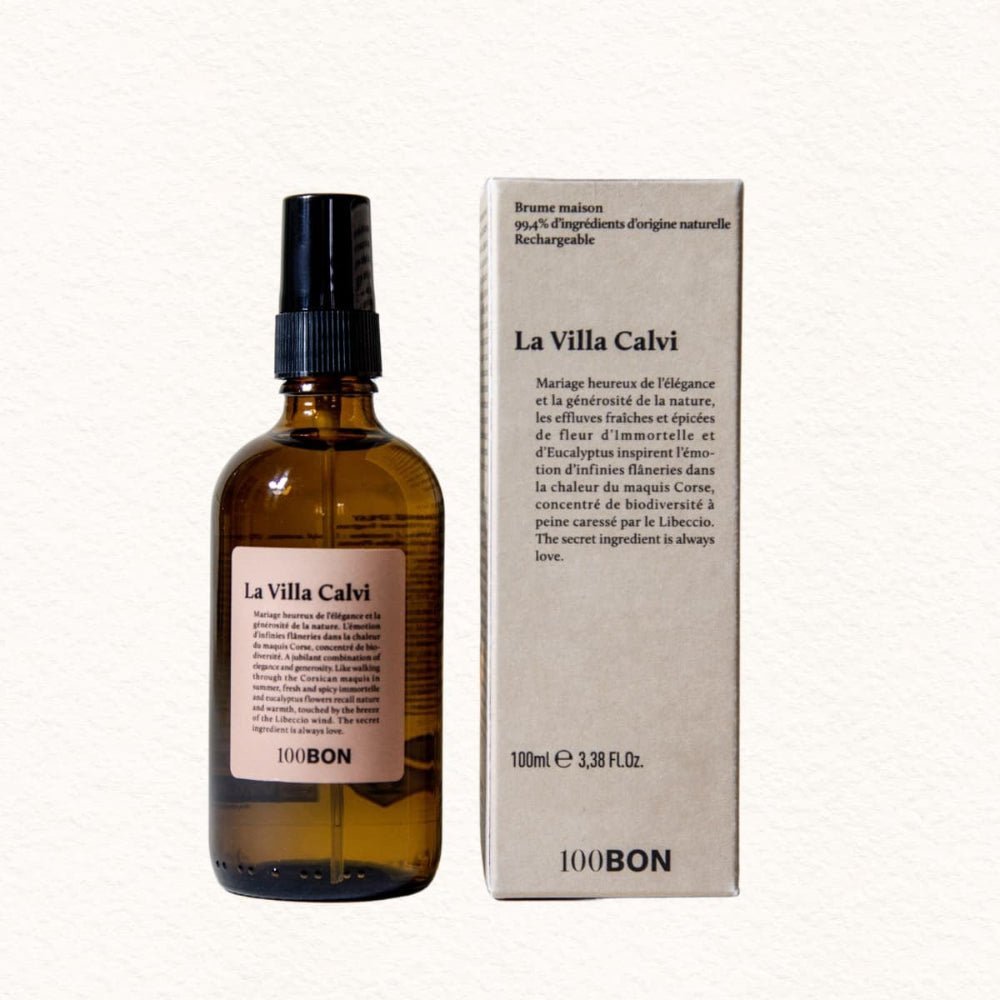 100BON brume spray parfum d'intérieur la villa calvi aromathérapie