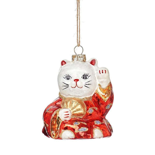 SASS & BELL  Boule de Noël Chat Porte Bonheur