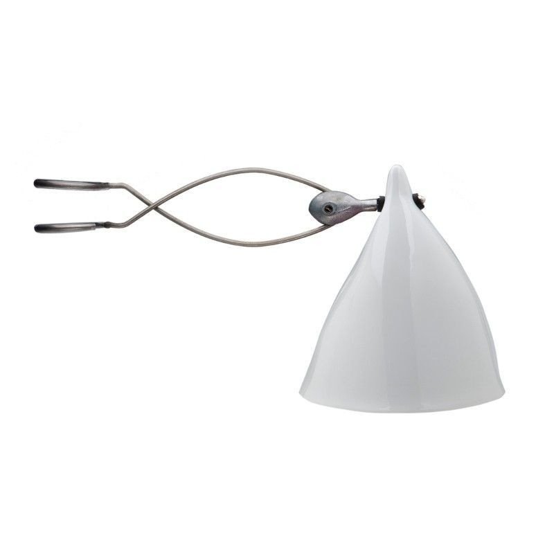 Tsé Tsé Associées lampe Cornette à pince porcelaine blanche
