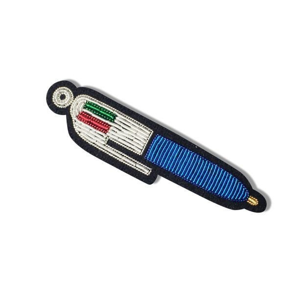 MACON ET LESQUOY Broche brodée stylo 4 couleurs