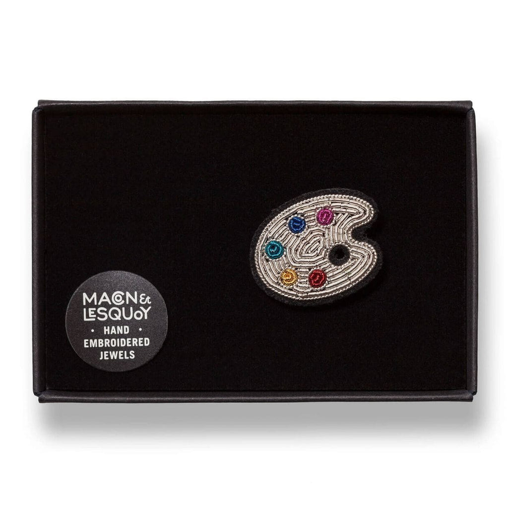 MACON ET LESQUOY broche brodée palette
