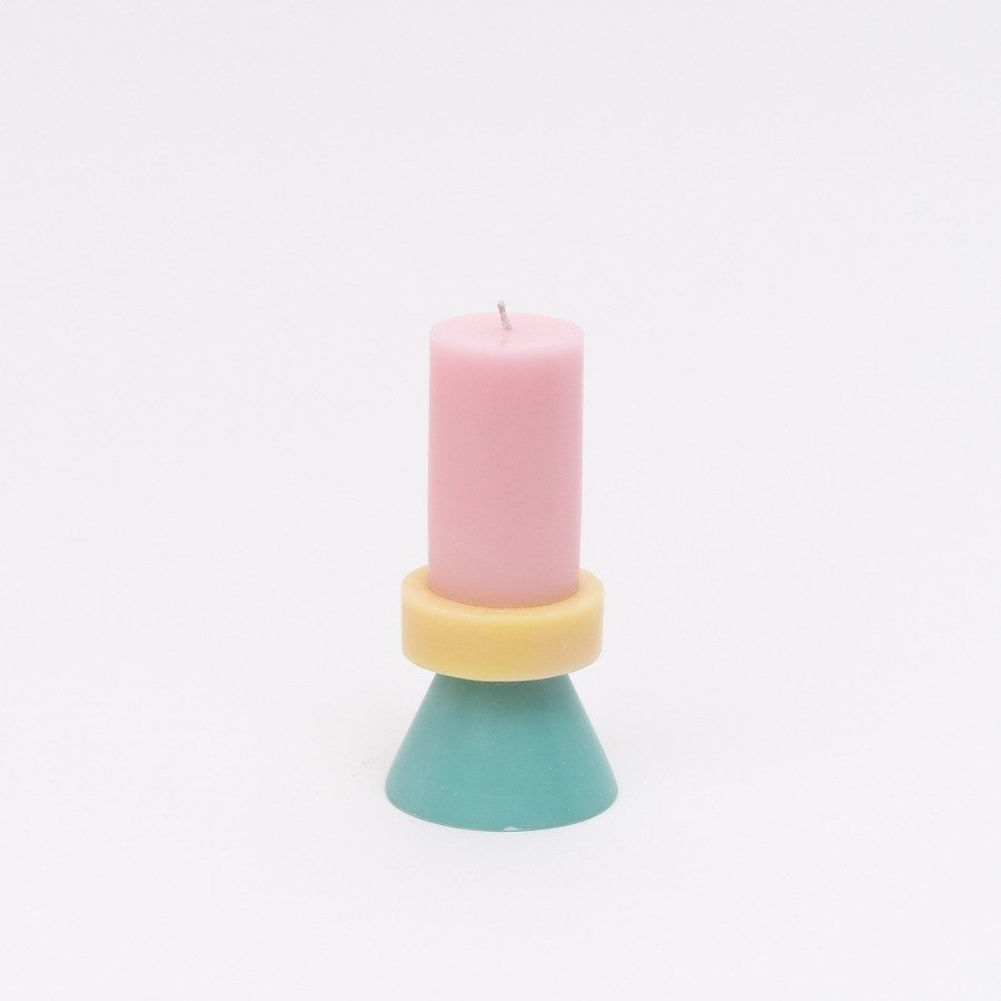 YOD AND CO - Bougie Stack Bougie Stack Tall A - Rose et bleu
