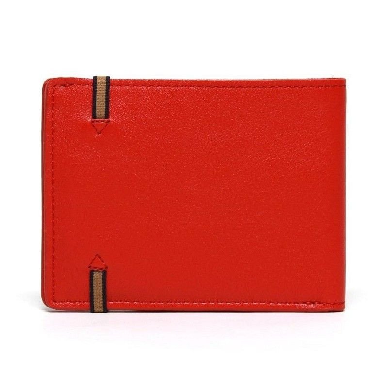 Carré Royal maroquinerie homme femme cuir Portefeuille rouge coquelicot