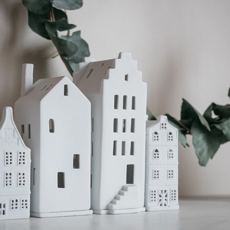 Räder Design | Photophore maison porcelaine blanche bougie