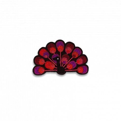 Macon et Lesquoy Broche Paon multicolore – vue principale