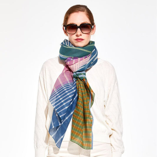 Mapoésie Foulard Vibrant Bleu violet