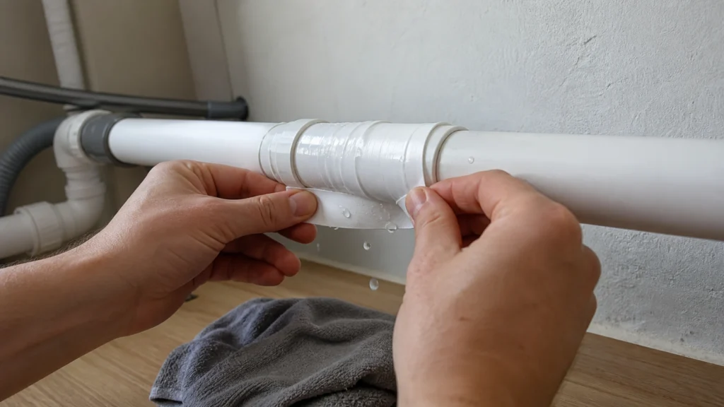 Illustration éditoriale pour l’article « Comment colmater une fuite sur un tuyau pvc efficacement »