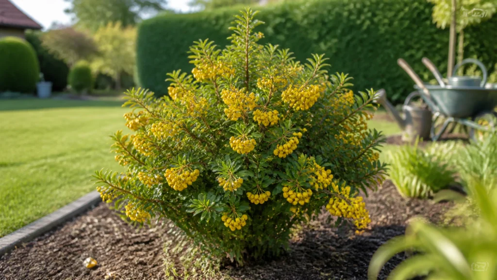 Illustration éditoriale pour l’article « Réussir la culture du pyracantha saphyr jaune au jardin »